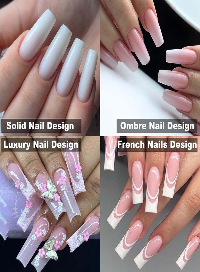 LuckForever 300pc Long Square Nail Tips Square Fake Nails Tips Long Acrylic Nails Tips Clear Press on Nails Soft Gel Nail Tips Full Cover False Nails Artificial Fingernail for Gel Nail Extensions - Image 4